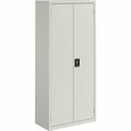 Lorell Storage Cabinet, 4 Shelves, 180 lb/Shelf, 30inx15inx66in, Light GY LLR69830LGY